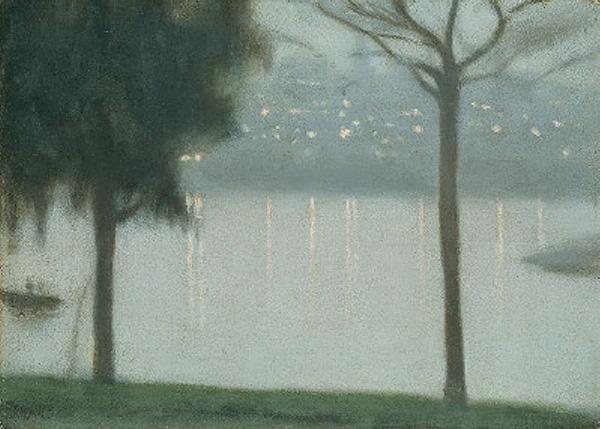 Clarice Beckett Across the Yarra oil painting image